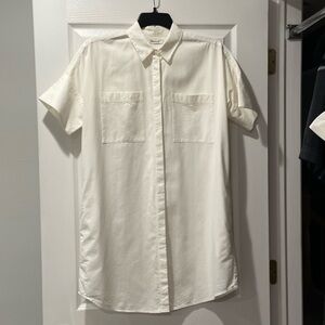 Madewell Oversized Shirtdress.  Size L.  Color: White